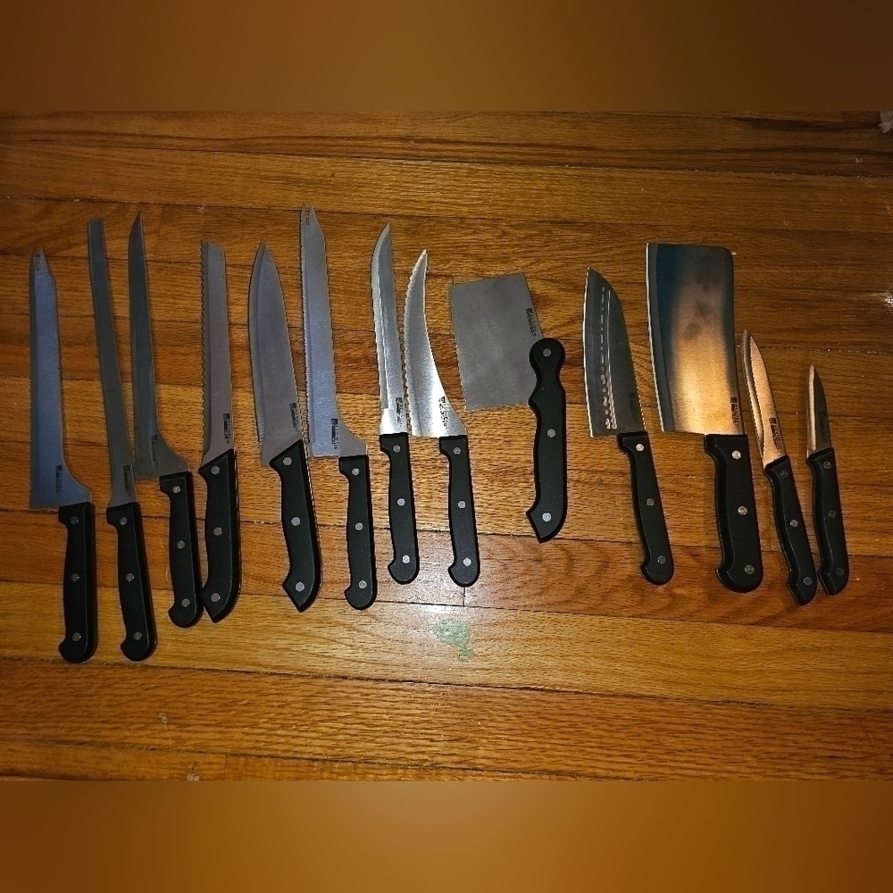 Ronco Six Star 13 Piece Knife Set 1-11, 13,14 Steak Knives